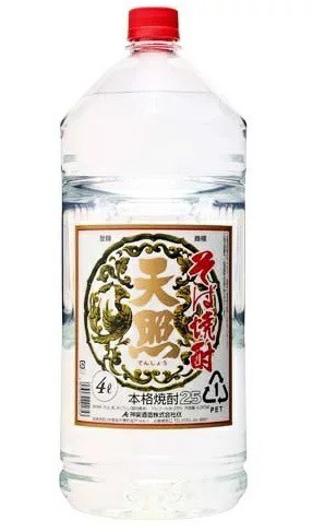 送料無料 宮崎県 神楽酒造 そば焼酎 天照 25度 4000ml 4L×4本