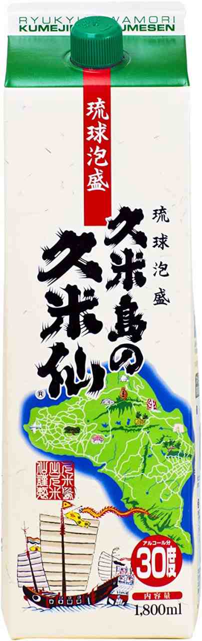 送料無料 泡盛 久米島の久米仙 30度 パック 1800ml 1.8L×6本