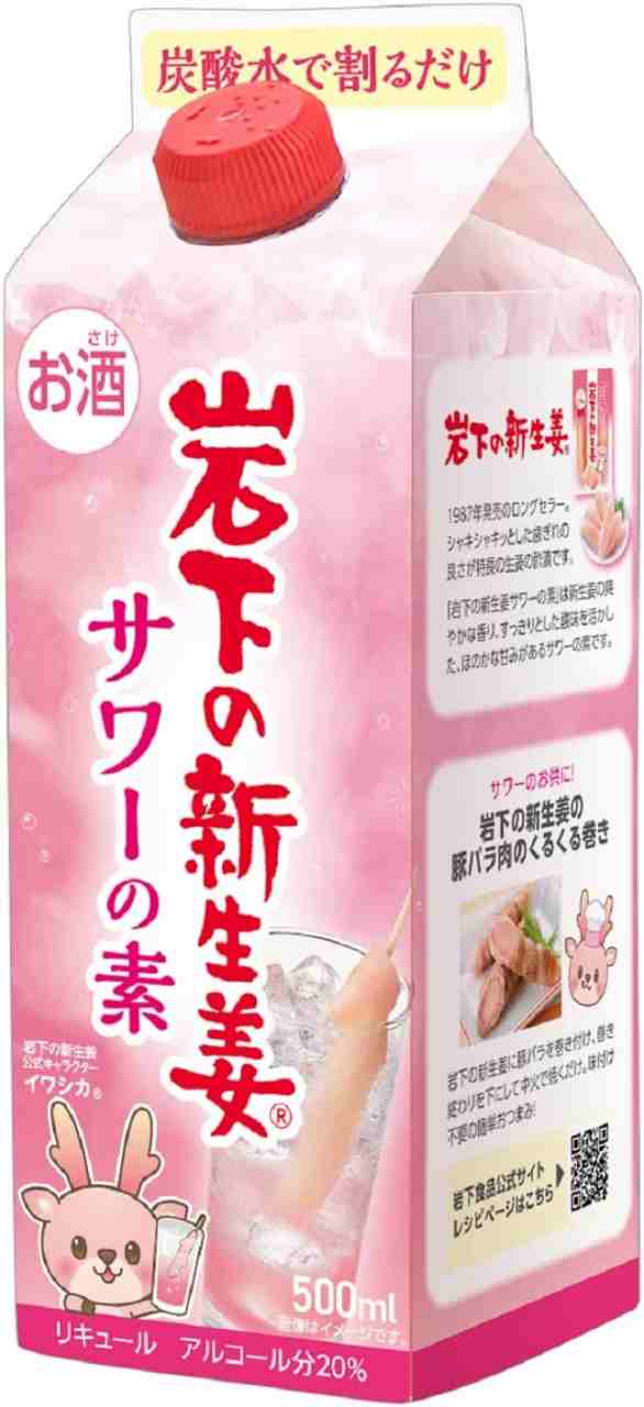 送料無料 清洲桜醸造 岩下の新生姜サワーの素 紙パック 500ml×2ケース/12本