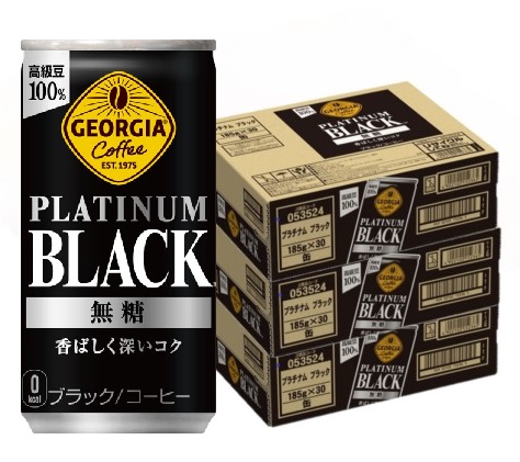 Pontaパス会員送料無料 ジョージア プラチナムブラック185ml×3ケース/90本の通販は 5,113円