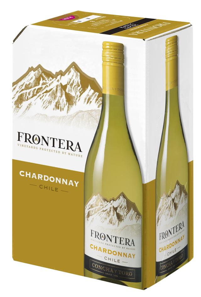 送料無料 BIB 箱ワイン コンチャ・イ・トロ　フロンテラ　 ワインフレッシュサーバー シャルドネ バッグインボックス 3000ml 3L×8本 wineの通販は 14,249円