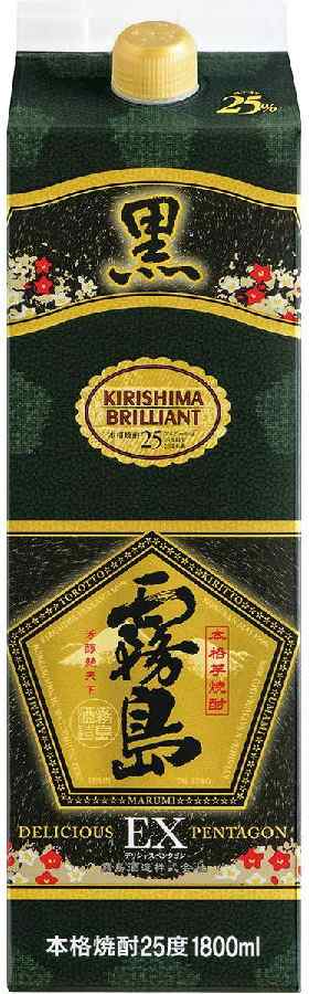 送料無料 焼酎 霧島酒造 黒霧島EX 芋 25度 1800ml 1.8L×12本