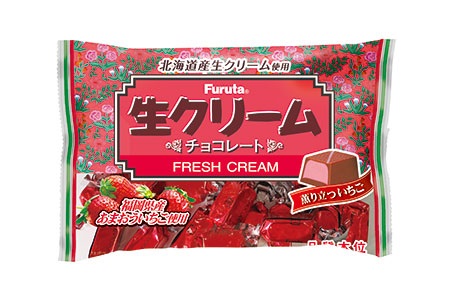 送料無料 フルタ製菓 生クリームチョコ 薫り立ついちご 124g×1ケース/18袋の通販は 5,502円