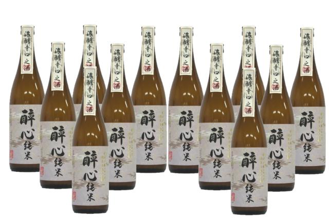 日本酒 醉心山根本店 醉心 すいしん 純米酒 濃醇辛口 720ml×2ケース/12本