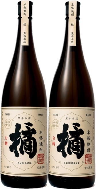 【熨斗・ご贈答品の対応可】 黒木本店 芋焼酎 橘 たちばな 芋 25度 1800ml 1.8L×2本
