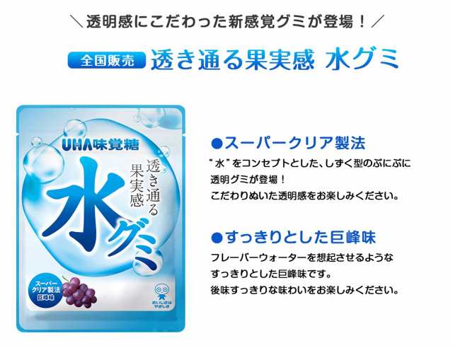 送料無料 【メール便】 UHA味覚糖 水グミ 巨峰 40g×10袋 【メール便に