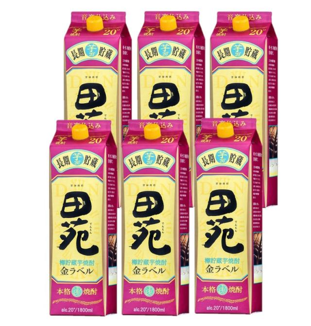 田苑酒造 芋焼酎 田苑 芋 金ラベル 20度 1800ml 1.8L×1ケース/6本