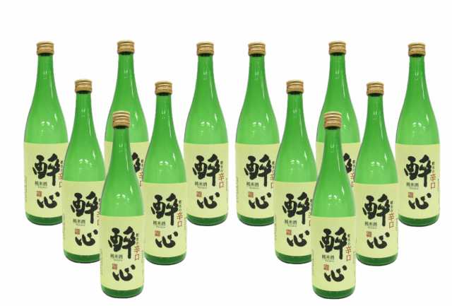 送料無料 日本酒 醉心山根本店 醉心 すいしん 軟水の辛口 純米酒 720ml×2ケース/12本の通販は