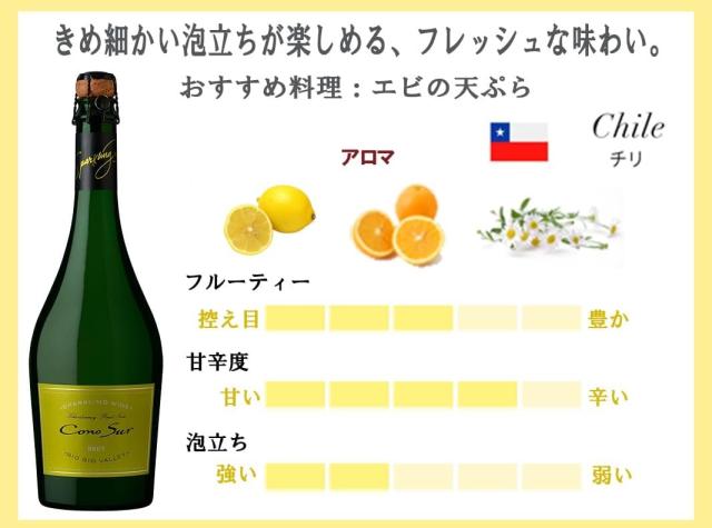 コノスル スパークリングワイン ブリュット 750ml×1ケース/12本［白 辛口/スーパークリング/チリ］