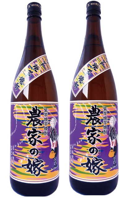 【熨斗・ご贈答品の対応可】 送料無料 焼酎 霧島町蒸留所 紫芋焼き芋焼酎 農家の嫁 25度 1.8L 1800ml×2本の通販は