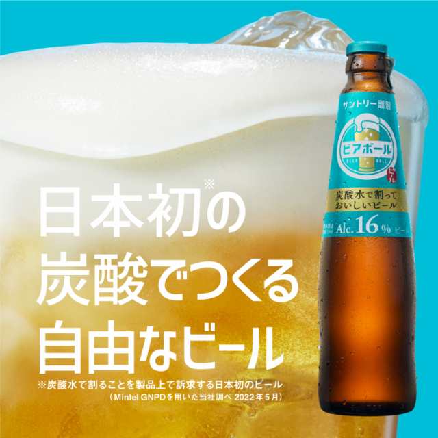 炭酸水で割って楽しむビール】送料無料 サントリー ビアボール 小瓶