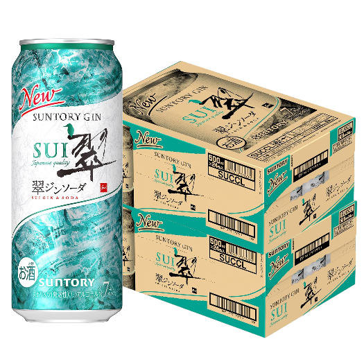 スマプレ会員 送料無料 サントリー 翠(すい)ジンソーダ 500ml×2ケース/48本 缶 gin_SUIG heat_g