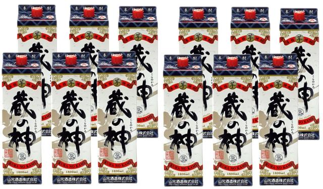 山元酒造 本格焼酎 芋 蔵の神 パック 25度 1800ml 1.8L×2ケース/12本