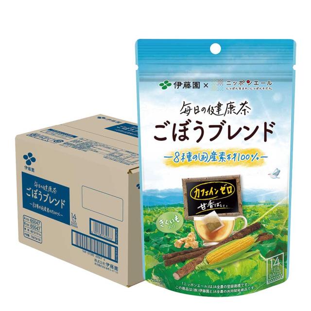 送料無料 伊藤園 ニッポンエール 毎日の健康茶 ごぼうブレンド 70g(14袋)×10本の通販は 5,498円