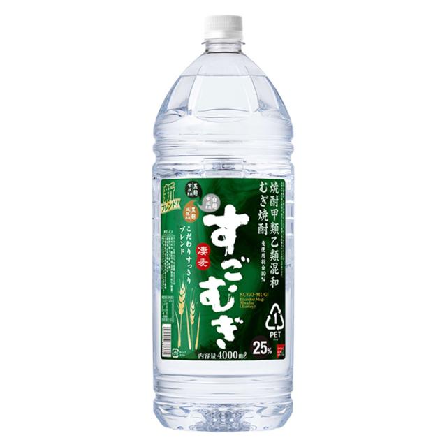 合同酒精 すごむぎ 麦 25度 4000ml 4L×4本/1ケース