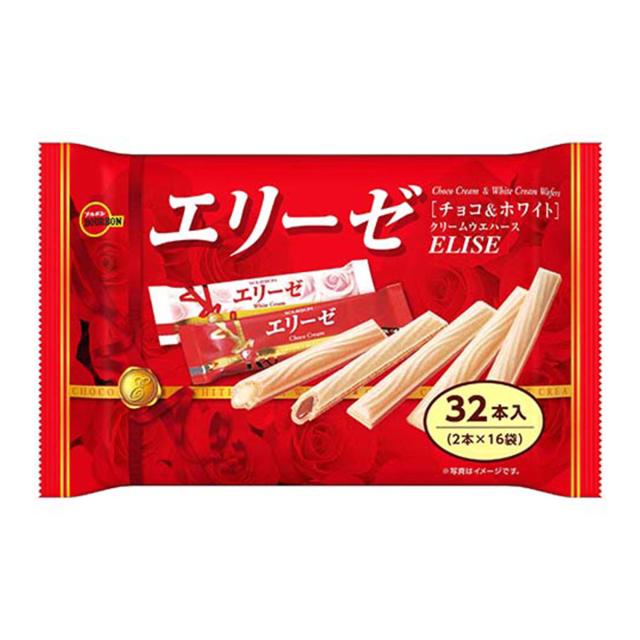 送料無料 ブルボン エリーゼ ファミリーサイズ 32本（2本×16袋） 24個/2ケース