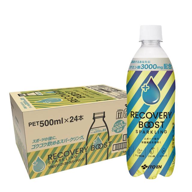 送料無料 伊藤園 リカバリーブースト スパークリング 500ml×1ケース/24本 スポーツ炭酸 水分補給