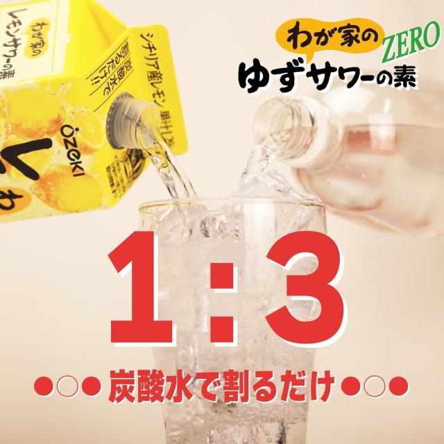 大関 わが家のゆずサワーの素 ZERO 25度 900ml×2ケース/12本_2