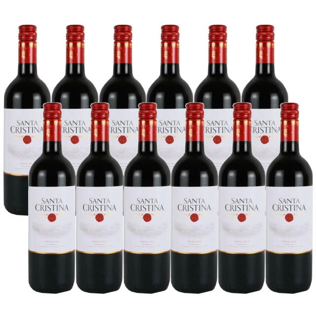 【ケース販売】サンタ・クリスティーナ・ロッソ 750ml×12本［赤/サンジョヴェーゼ/イタリア/トスカーナ］