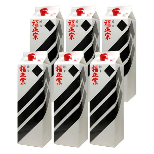 日本酒 石川 福光屋 福正宗 黒ラベル 特別純米酒 1800ml 1.8L×6本