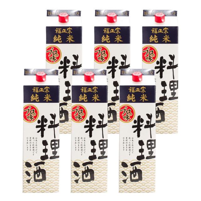福光屋 福正宗 純米料理酒 パック 1800ml 1.8L×6本/1ケース 6,640円