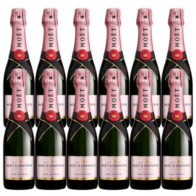 正規品 モエ・エ・シャンドン ロゼ アンぺリアル 375ml×12本［ロゼ/辛口/シャンパーニュ］