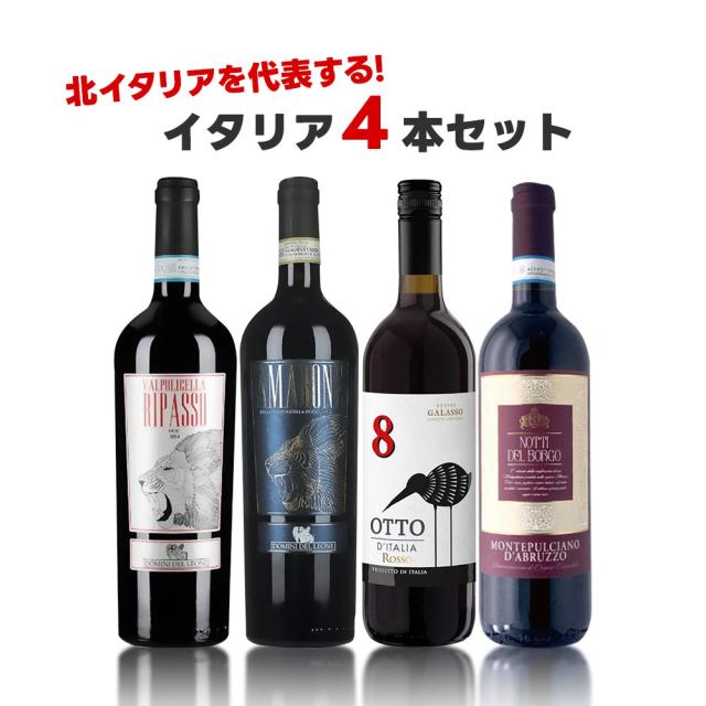 送料無料 イタリア プレミアム ワインセット [750ml×4本]