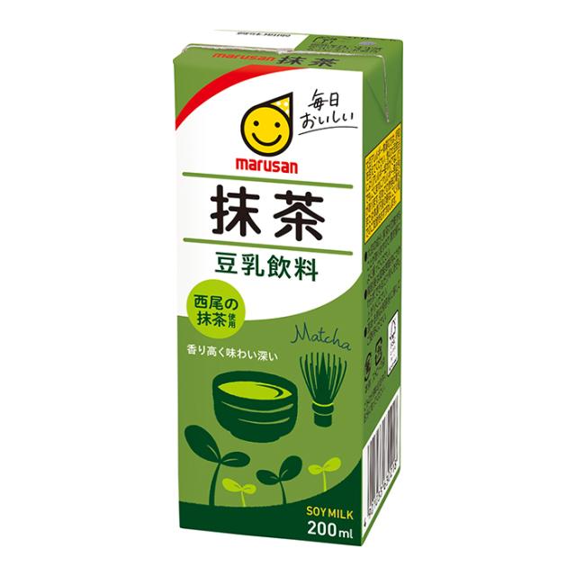 マルサンアイ 豆乳飲料 抹茶 パック 200ml×1ケース/24本