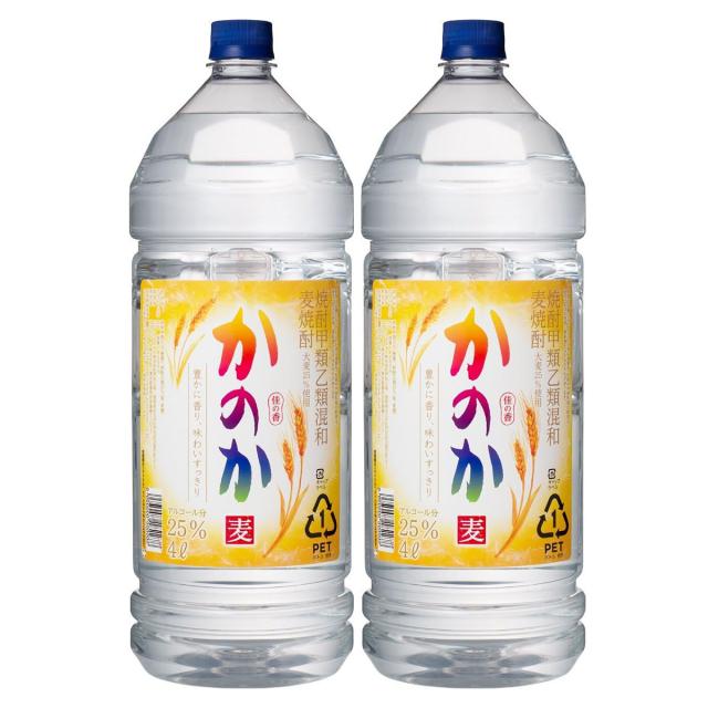 アサヒ 甲乙混和麦焼酎 かのか 麦 4L×2本