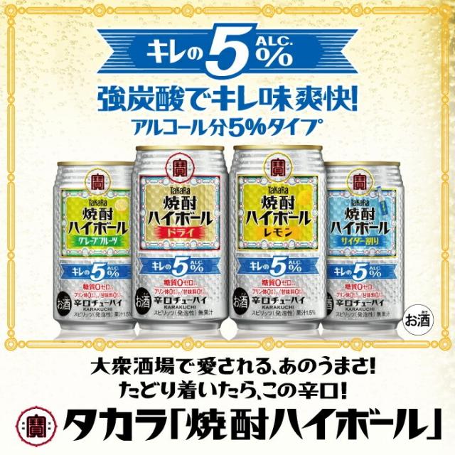 宝 タカラ 焼酎ハイボール キレの5％ ブドウ 500ml×2ケース/48本 缶チューハイ 数量限定 ぶどう ハイボール