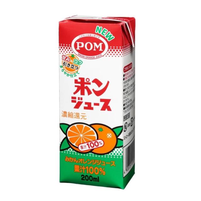 えひめ飲料 POM ポンジュース 100％ スリム パック 200ml×72本