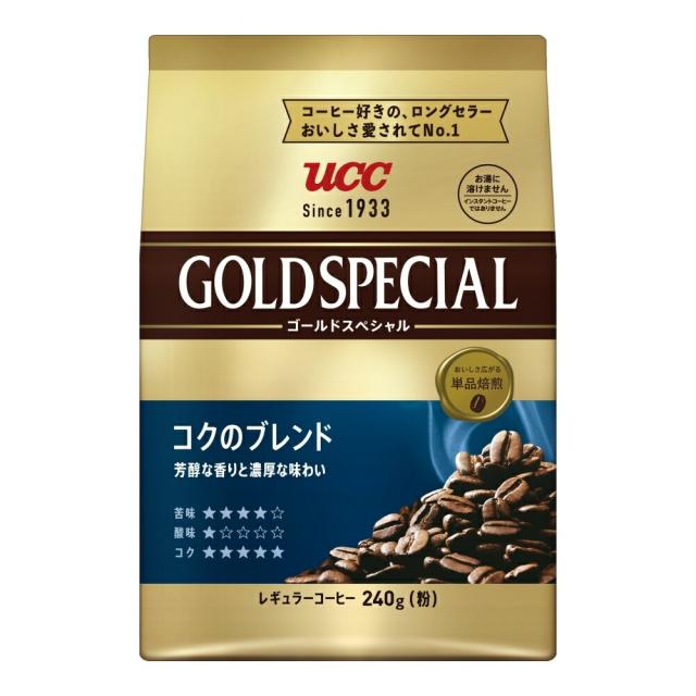レギュラーコーヒー UCC 上島珈琲 ゴールドスペシャル コクのブレンド 240g 粉×12袋 7,658円