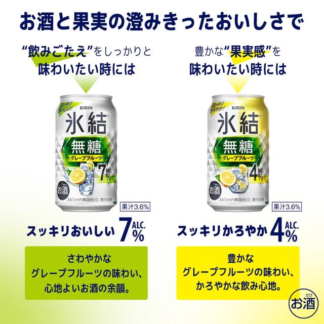 4/26限定 OFFクーポン キリン 氷結 無糖 グレープフルーツ 4% 500ml×2ケース/48本 heat_g_8