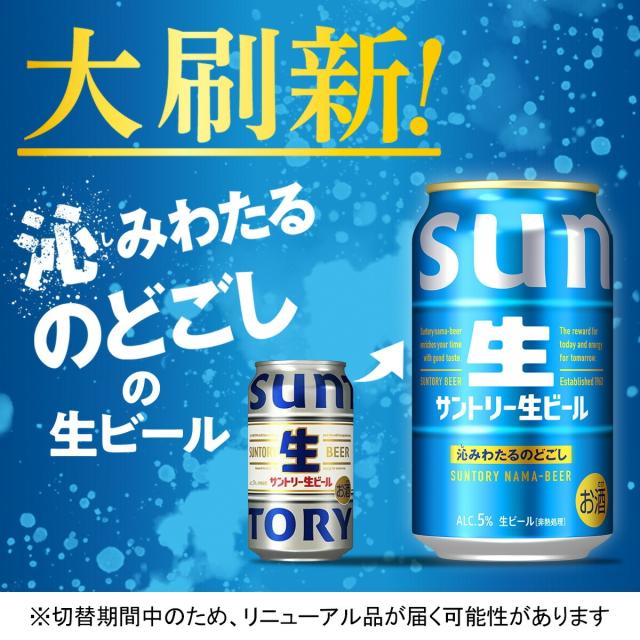 6/24〜6/30限定 500円OFFクーポン配布中】サントリー 生ビール 350ml×1 