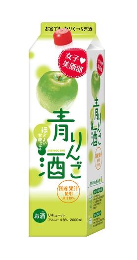 サクラオB&D 女子美酒部 青りんご酒 2000ml 2L×2ケース/12本