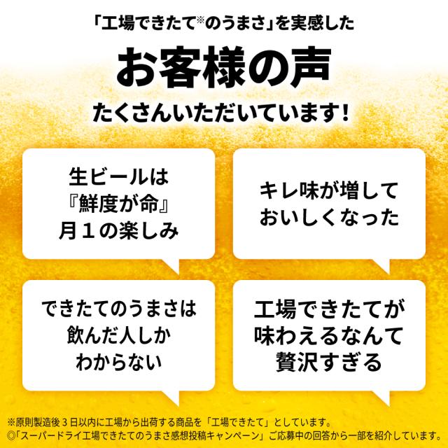 予約6/26発売 アサヒ スーパードライ 工場できたてのうまさ実感パック 350ml×2ケース/48本 鮮度パック_5