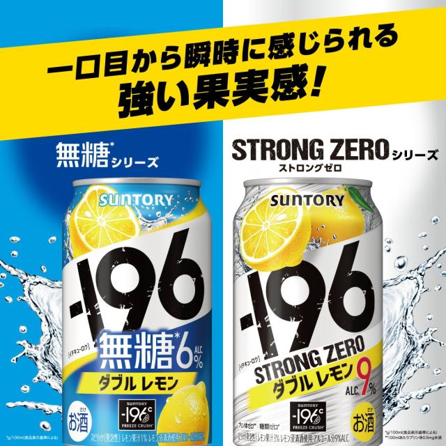 サントリー -196℃ ストロングゼロ ダブルレモン 350ml×4ケース/96本