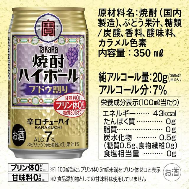 宝 焼酎ハイボール ブドウ割り 350ml×4ケース/96本_1
