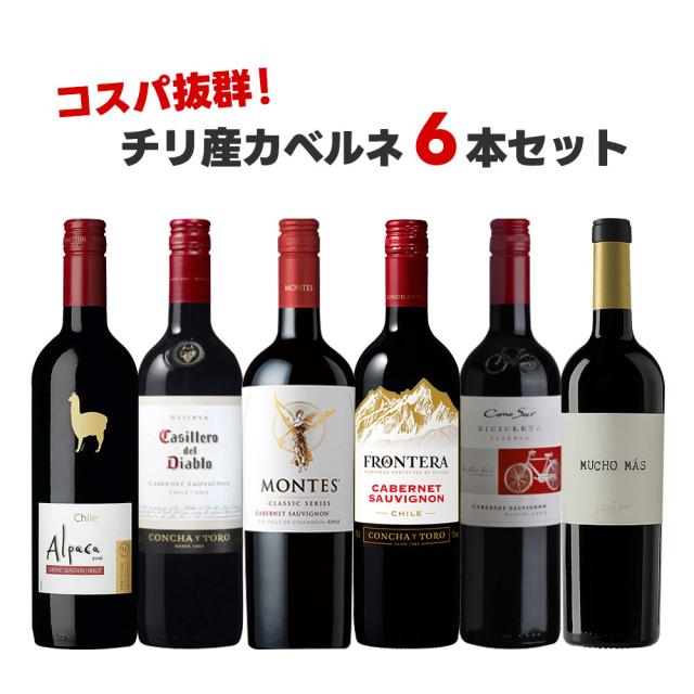 ワイン セット チリ産カベルネ 飲み比べセット 750ml×6本 ワイン wine