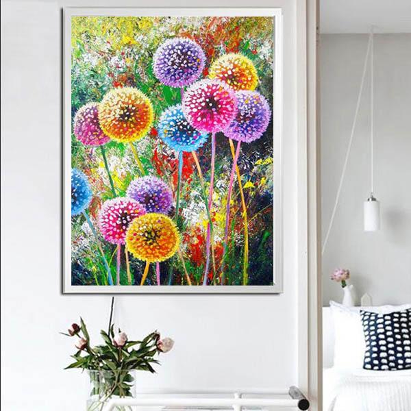 フル ダイヤモンド刺繍 キット ビーズ刺繍 カラフルたんぽぽ わたぼうし 蒲公英 モザイクアート リハビリ 趣味 絵画 カラービーズ ハンドの通販はau Pay マーケット Peachyshop