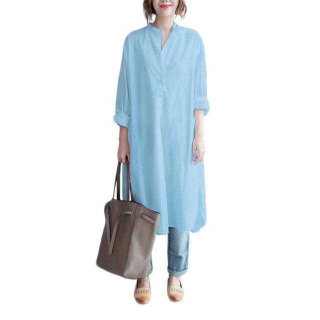 シャツワンピース ロング丈 レディース ワンピース ロングシャツ チュニック ロングワンピース 秋 白シャツ ゆる 体型カバー コットン 綿の通販はau Pay マーケット Kireifuku Au Pay マーケット店