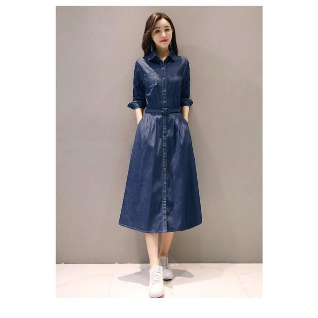 人気商品超目玉 赤字覚悟 ワンピース デニム シャツワンピース デニムシャツ 春秋 ジーンズ ロング デニムワンピース Aライン 体型の通販はau Pay マーケット Kireifuku Au Pay マーケット店