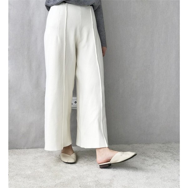 ワイドパンツ レディース ニットパンツ 厚手 ワイドニット パンツ 九分丈 ガウチョパンツ きれいめ ガウチョニットパンツ 秋 冬 大人 美の通販はau Pay マーケット Kireifuku Au Pay マーケット店