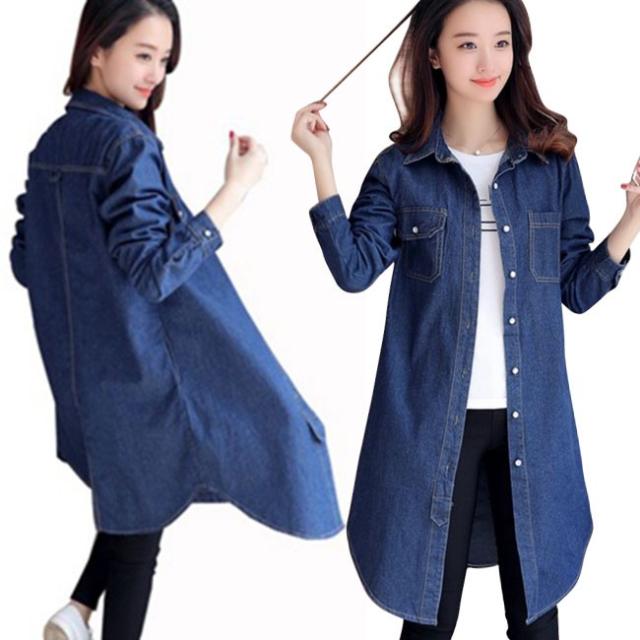 デニムシャツ レディース シャツブラウス 長袖ブラウス ロングシャツ ロング丈 膝丈 ライトアウター 不規則裾 普段着 お洒落 キレイめ 前の通販はau Pay マーケット Kireifuku Au Pay マーケット店