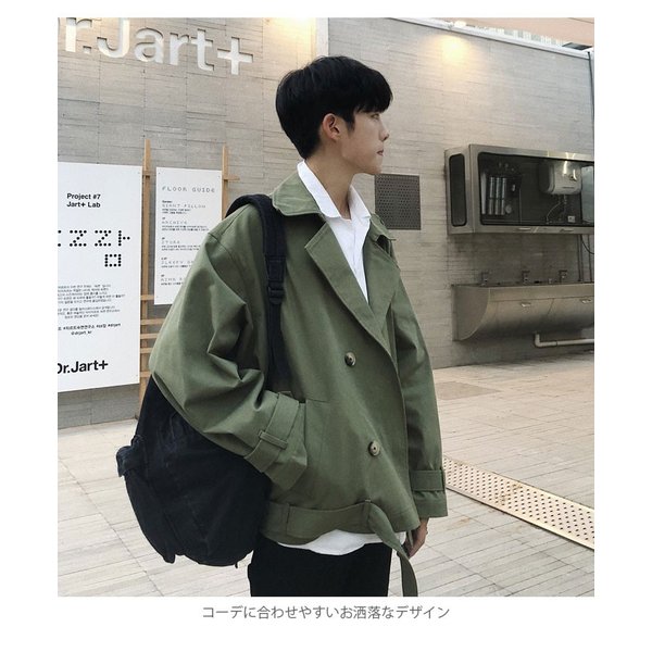 ミリタリージャケット メンズ アウター ジャケット ライトアウター 長袖 ショート丈 ショートアウター ショートジャケット ダブルボタン の通販はau Pay マーケット Kireifuku Au Pay マーケット店