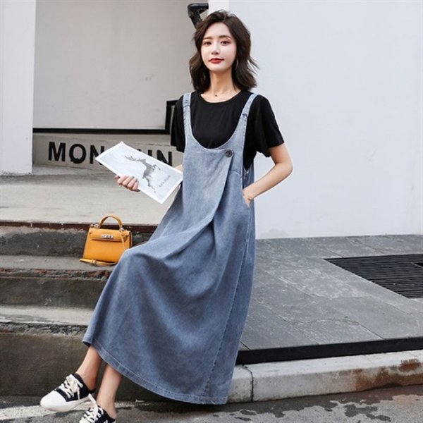 サロペットワンピース レディース マキシワンピース ロングワンピース セットアップ 体型カバー 大きいサイズ シンプル カジュアル 春服 の通販はau Pay マーケット Kireifuku Au Pay マーケット店