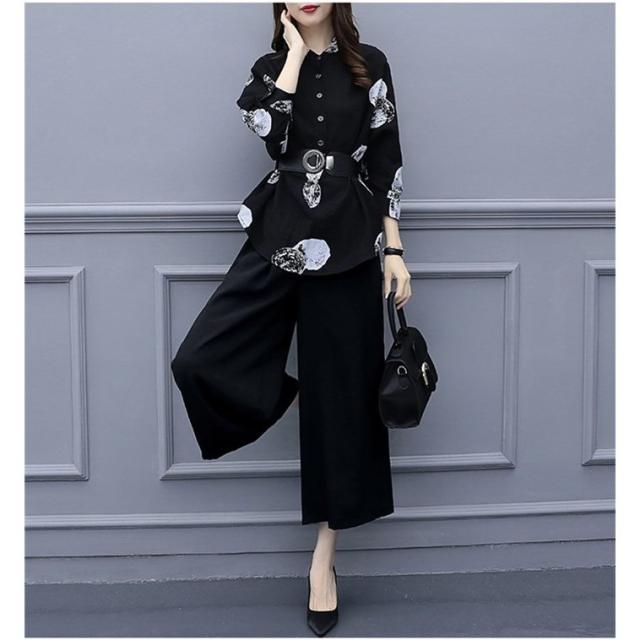 パンツセットアップ レディース 2点セット ワイドパンツ パンツドレス 長袖 ガウチョパンツ シャツ ブラウス 着痩せ 大人 大きいサイズ の通販はau Pay マーケット Kireifuku Au Pay マーケット店