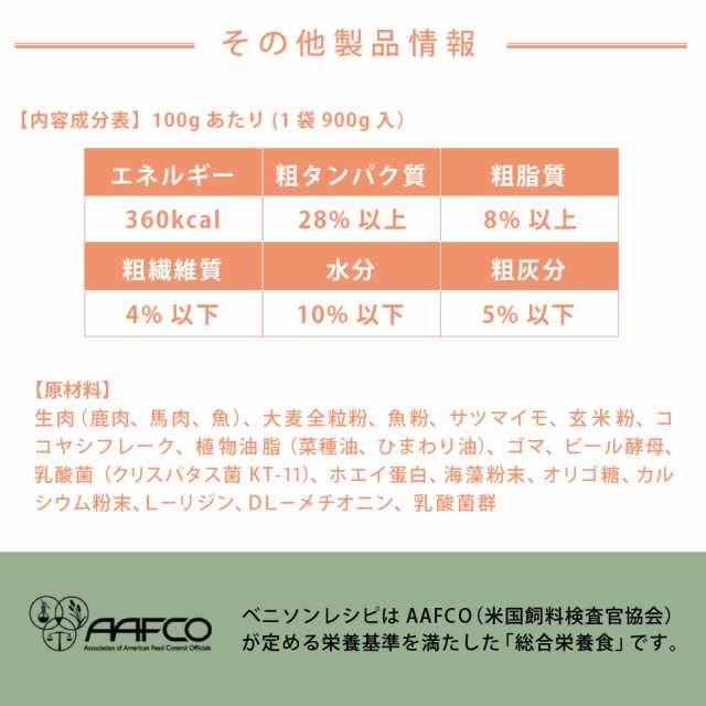 国産 鹿肉 ドッグフード ギフトナー ベニソンレシピ 900g 小粒  GIFTNER 無添加 全年齢対応 ジビエ 小型犬 シニア パピー 成犬 高齢犬