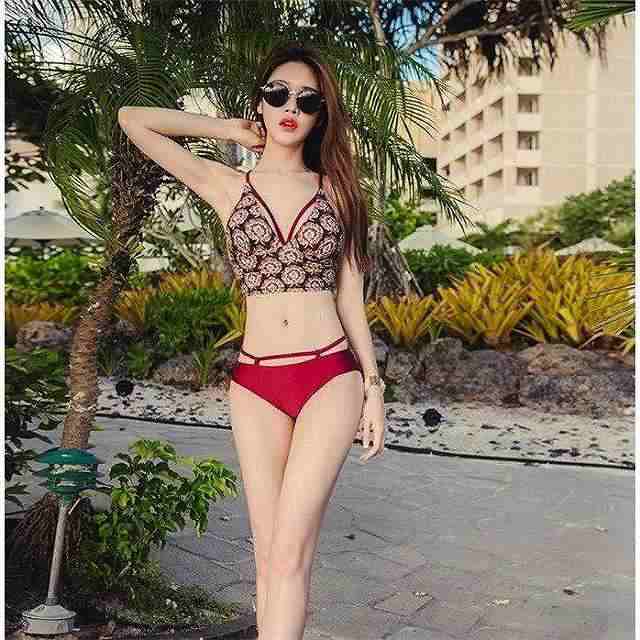 水着 バンドゥビキニ 体型カバー ママ水着 レディース セパレート 2点セット タンキニ フリル フリンジ 大きいサイズ バックレス オシャレ チープ