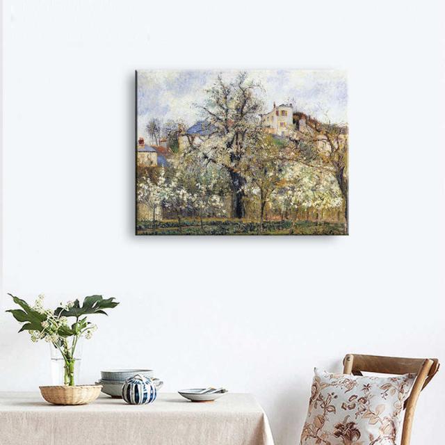 カミーユ・ピサロ 『春 プラムの花咲く菜園、ポントワーズ』 絵画 風景画 ファブリックパネル インテリア 絵 アートフレーム プリキャンバス複製画 人気45×60cm 壁掛け おしゃれ 玄関 リビング アートパネル 店舗 プレゼント 送料無料_8